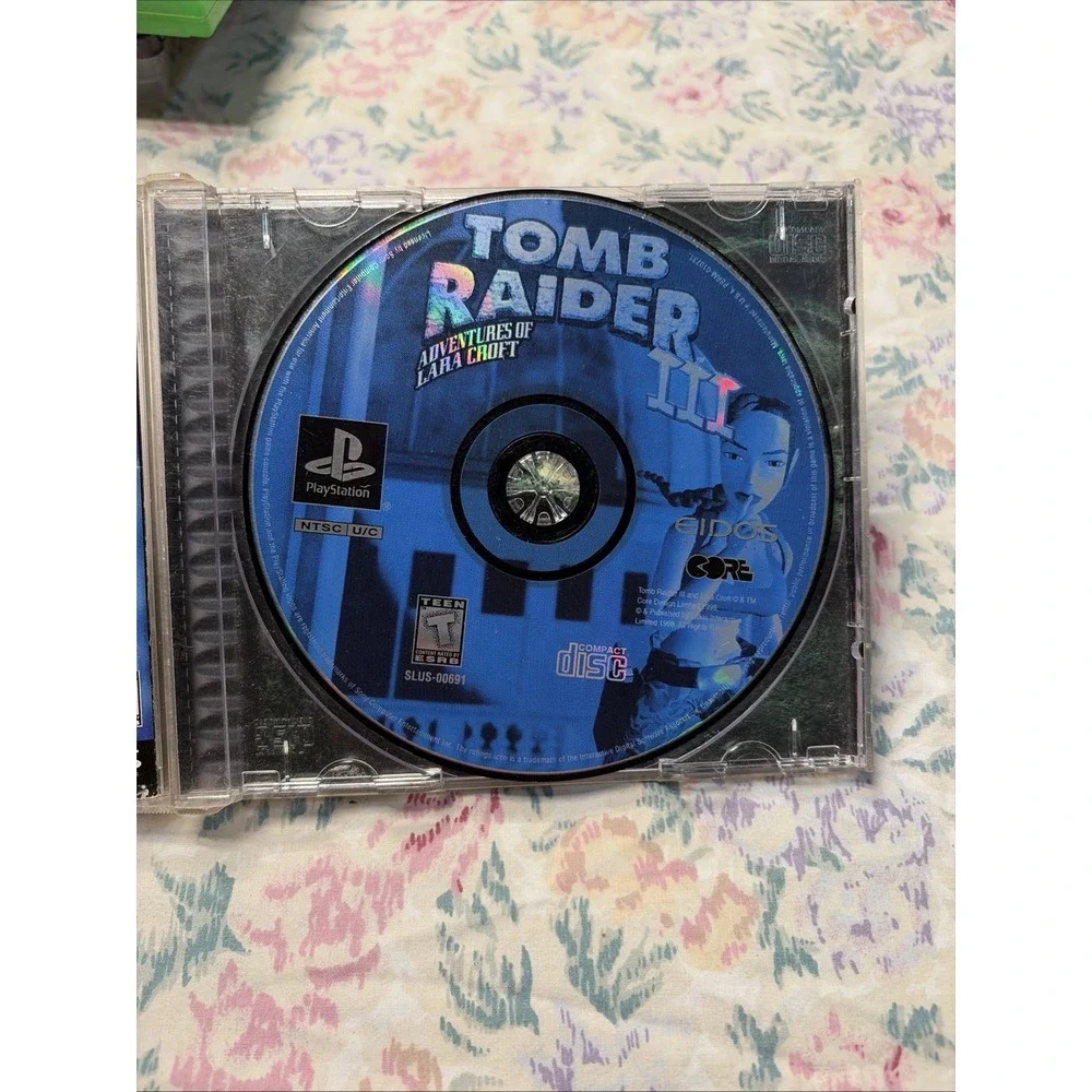 Playstation Video Game Tomb Raider III Adventures‎ of Lara Croft Complete